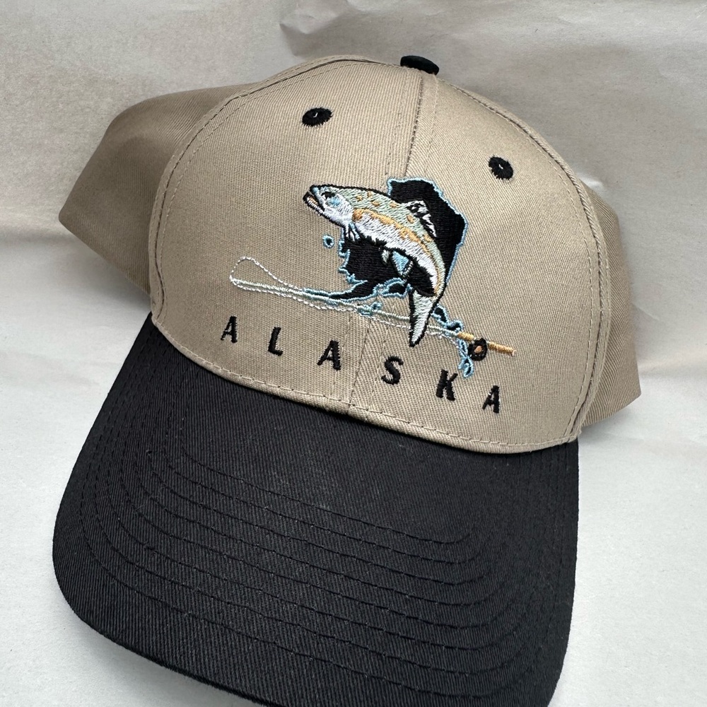 Arctic Circle Enterprises Embroidered Fish Cap - Tan & Black